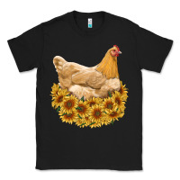 Black chicken with sunflowers Classic Tee - RanaPortraitStore