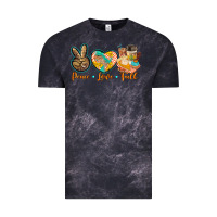 Cloud Black peace love fall Vintage Tee - BarkalooDesign