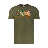 Vintage Olive peace love fall Vintage Tee - BarkalooDesign