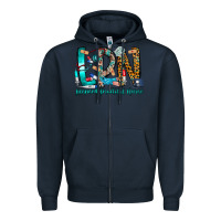 Navy lpn Zipper Hoodie - CowhideDigitalArt