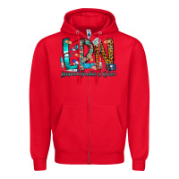 Red lpn Zipper Hoodie - CowhideDigitalArt