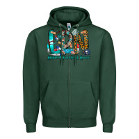 Sports Green lpn Zipper Hoodie - CowhideDigitalArt