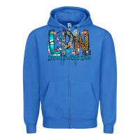 True Royal lpn Zipper Hoodie - CowhideDigitalArt