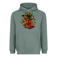 Sage Christmas Cowboy Boots Heavyweight Hoodie - JahusDesignShop