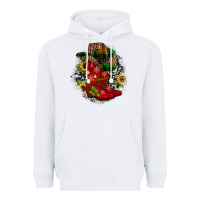 White Christmas Cowboy Boots Heavyweight Hoodie - JahusDesignShop