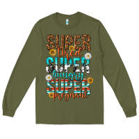 Army Green super tired super hungry super pregnant Long Sleeve Tee - texasbilliewilder