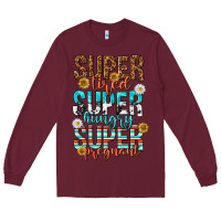Burgundy super tired super hungry super pregnant Long Sleeve Tee - texasbilliewilder