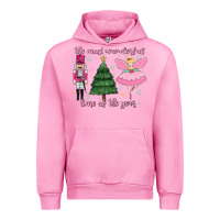 Fuchsia Pink the most wonderful time of the year Urban Hoodie - MaliasSmallBusiness