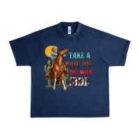 Navy take a ride on the wild side with rodeo Urban Heavy Tee - texasbilliewilder