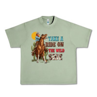 Oil Green take a ride on the wild side with rodeo Urban Heavy Tee - texasbilliewilder