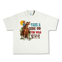 Pistachio take a ride on the wild side with rodeo Urban Heavy Tee - texasbilliewilder
