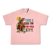 Salmon take a ride on the wild side with rodeo Urban Heavy Tee - texasbilliewilder