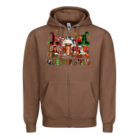 Chestnut merry christmas buffalo gnomies Zipper Hoodie - FaDigitalArtStudio