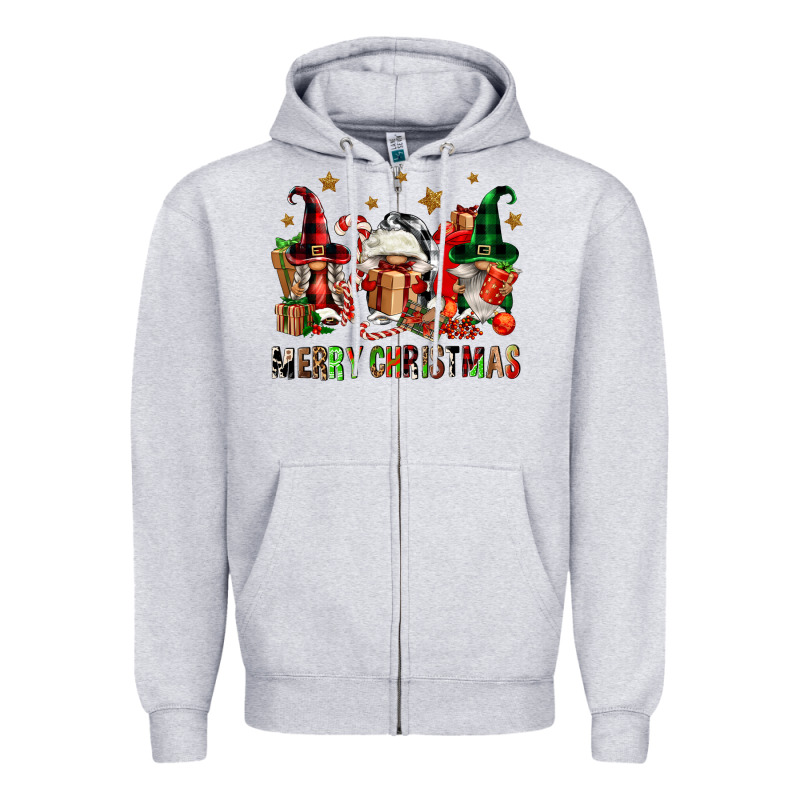 Merry Christmas Buffalo Gnomies Zipper Hoodie by FaDigitalArtStudio | Teevron