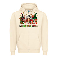 Sandshell merry christmas buffalo gnomies Zipper Hoodie - FaDigitalArtStudio