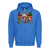 True Royal merry christmas buffalo gnomies Zipper Hoodie - FaDigitalArtStudio