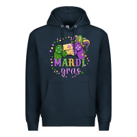 Navy mardi gras game Premium Hoodie - MaliasSmallBusiness