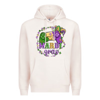 Pale Pink mardi gras game Premium Hoodie - MaliasSmallBusiness