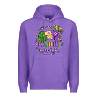 Purple mardi gras game Premium Hoodie - MaliasSmallBusiness