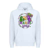 White mardi gras game Premium Hoodie - MaliasSmallBusiness