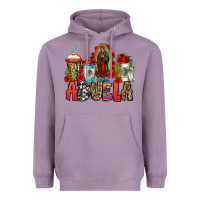 Lavender lady of guadalupe abuela coffee cups Heavyweight Hoodie - Jasminsmagicworld