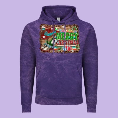 Merry Christmas Western Boots Vintage Hoodie Designed By Adodesignshop