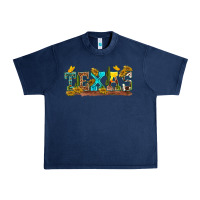 Navy texas Urban Heavy Tee - texasbilliewilder