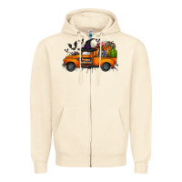 Sandshell happy halloween truck Zipper Hoodie - CowhideDigitalArt