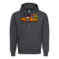 Smoke happy halloween truck Zipper Hoodie - CowhideDigitalArt