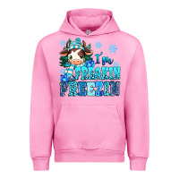 Fuchsia Pink I'm freakin freezin Urban Hoodie - MaliasSmallBusiness