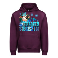Mauve Wine I'm freakin freezin Urban Hoodie - MaliasSmallBusiness