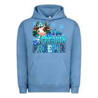 Pigment Pebble Blue I'm freakin freezin Urban Hoodie - MaliasSmallBusiness