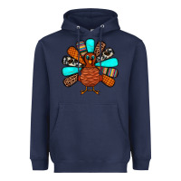 Navy Thanksgiving Turkey Heavyweight Hoodie - JahusDesignShop