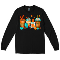 Black thankful coffee cups Long Sleeve Tee - Zillion Design Studio
