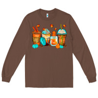 Chestnut thankful coffee cups Long Sleeve Tee - Zillion Design Studio