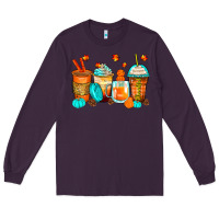 Plum thankful coffee cups Long Sleeve Tee - Zillion Design Studio