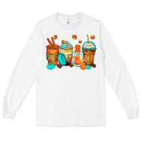 White thankful coffee cups Long Sleeve Tee - Zillion Design Studio