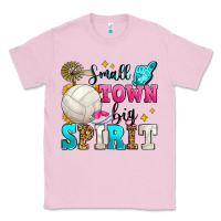 Bubblegum Pink small town big spirit volleyball Classic Tee - Zillion Design Studio
