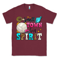 Burgundy small town big spirit volleyball Classic Tee - Zillion Design Studio
