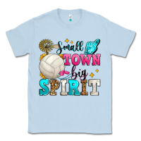 Dusty Blue small town big spirit volleyball Classic Tee - Zillion Design Studio