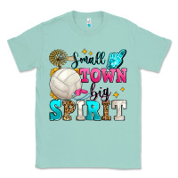 Seafoam small town big spirit volleyball Classic Tee - Zillion Design Studio