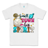 White small town big spirit volleyball Classic Tee - Zillion Design Studio