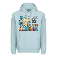 Blue Mist western turquoise put em up cowboy Premium Hoodie - MaliasSmallBusiness