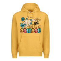 Mustard western turquoise put em up cowboy Premium Hoodie - MaliasSmallBusiness