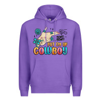 Purple western turquoise put em up cowboy Premium Hoodie - MaliasSmallBusiness