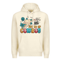 Sandshell western turquoise put em up cowboy Premium Hoodie - MaliasSmallBusiness