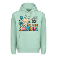 Seafoam western turquoise put em up cowboy Premium Hoodie - MaliasSmallBusiness