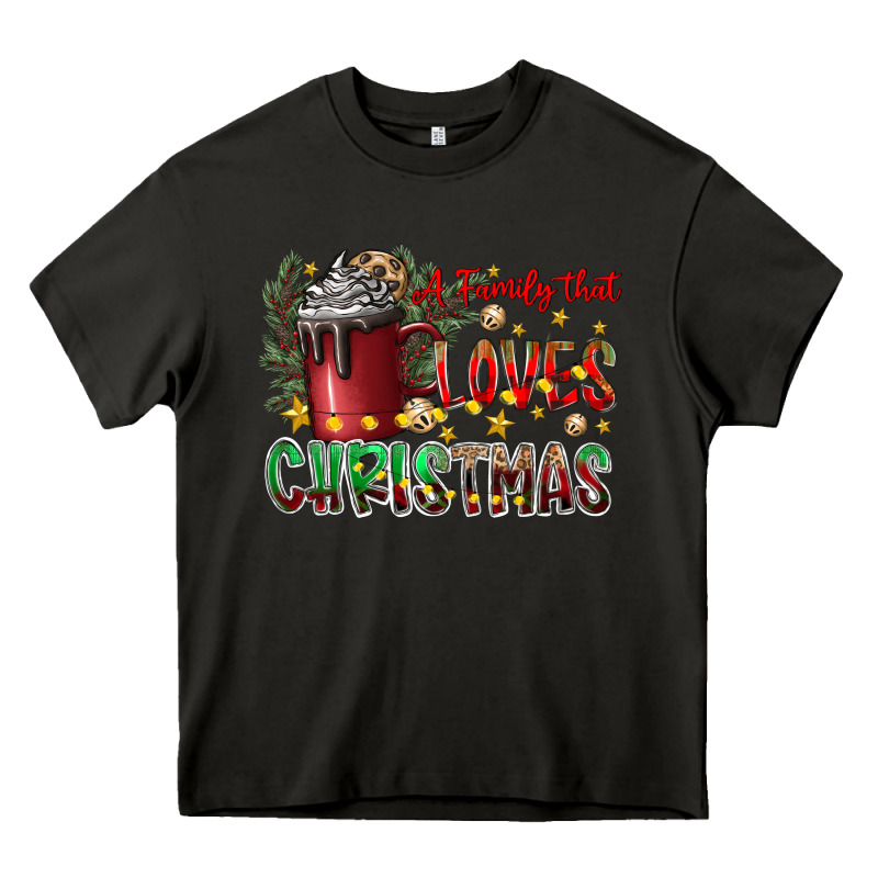 Afamilytloveschristmas Heavy Core Tee by CowhideDigitalArt | Teevron