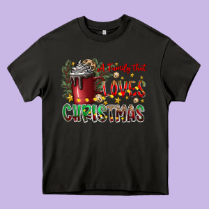 Afamilytloveschristmas Heavy Core Tee Designed By Cowhidedigitalart