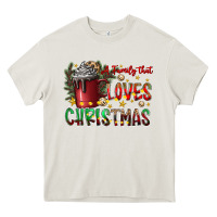Cream afamilytloveschristmas Heavy Core Tee - CowhideDigitalArt